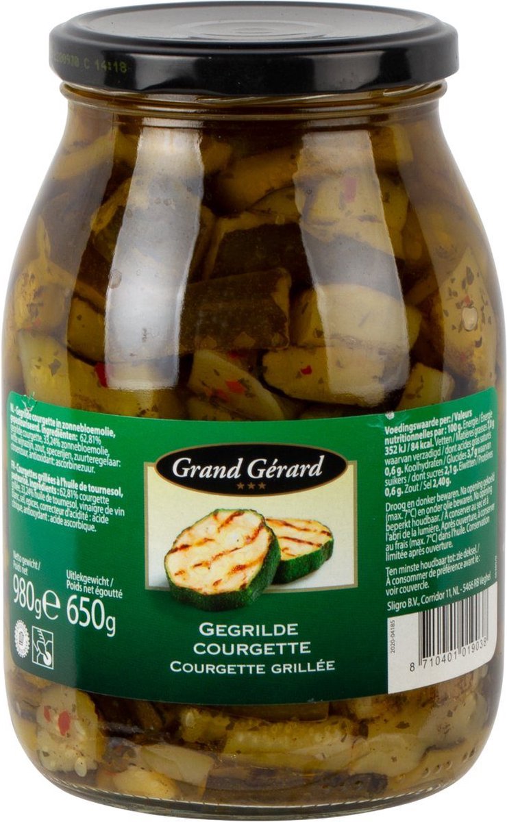 Goedkoopste Grand Gérard Gegrilde courgette - Pot 1 kilo