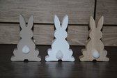 Pasen konijn figuren hout Per set van 3