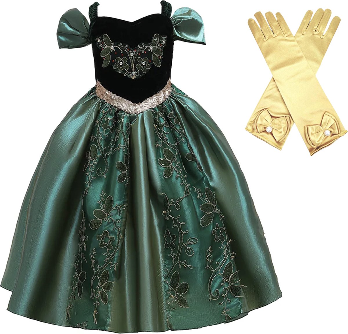 Luxe prinsessenjurk - Prinsessenjurk meisje - Prinsessen speelgoed - Het Betere Merk - maat 92/98 - Verkleedkleren meisje