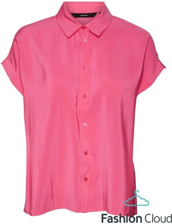 Vero Moda Grace Ss Shirt Pink Yarrow FUSHIA XS