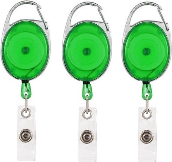 Porte-badge avec clip - Infirmière - Porte-badge avec cordon - Set de trois - Vert