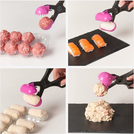 Het Croquetera-pakket - multifunctioneel gebruiksvoorwerp, paars - 4 verwisselbare mallen en verpakking van 40 conserveringsbakken - gepatenteerd en gemaakt in Spanje
