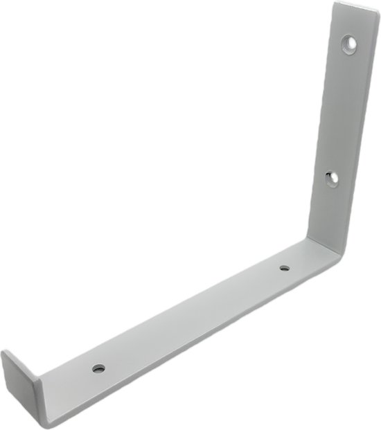 GoudmetHout Industriële Plankdragers L-vorm Up 15 Cm - Staal - Mat Wit 4 Cm X 15 Cm X 15 Cm
