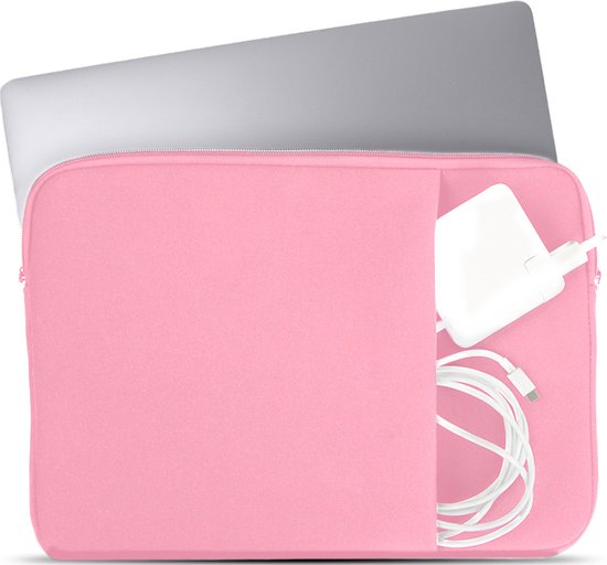 Coverzs Laptophoes 15 6 inch & 17 inch (roze) - Laptoptas dames / heren geschikt voor o.a. 15 6 inch laptop en 17 Inch laptop - Macbook hoes met ritssluiting - waterafstotende hoes - Coverzs