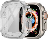 Strap-it Geschikt voor Apple Watch Ultra TPU Case - AW Ultra TPU case - transparant - hoesje - beschermhoes - protector - bescherming