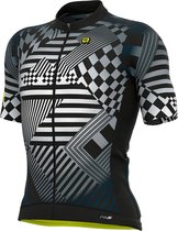 Ale Fietsshirt Korte Mouwen PRS Checker - Grijs - M - Valt klein