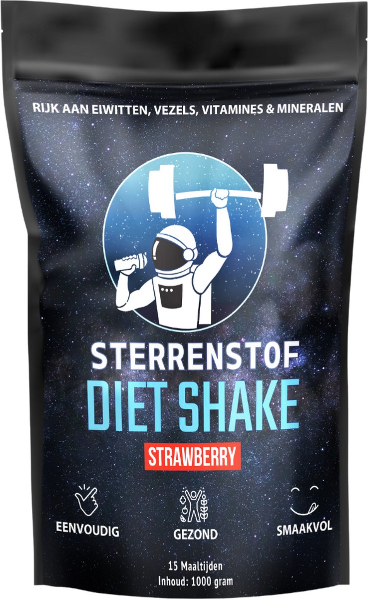 Goedkoopste Sterrenstof Diet Shake - Maaltijdshake - Aardbei - Afvallen - 15 maaltijden