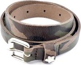 Kidzzbelts Meisjesriem JeansSmallekinderriemVintage 1496 - Camouflage - 55 cm