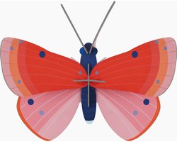 Studio Roof wanddecoratie Speckled Copper butterfly