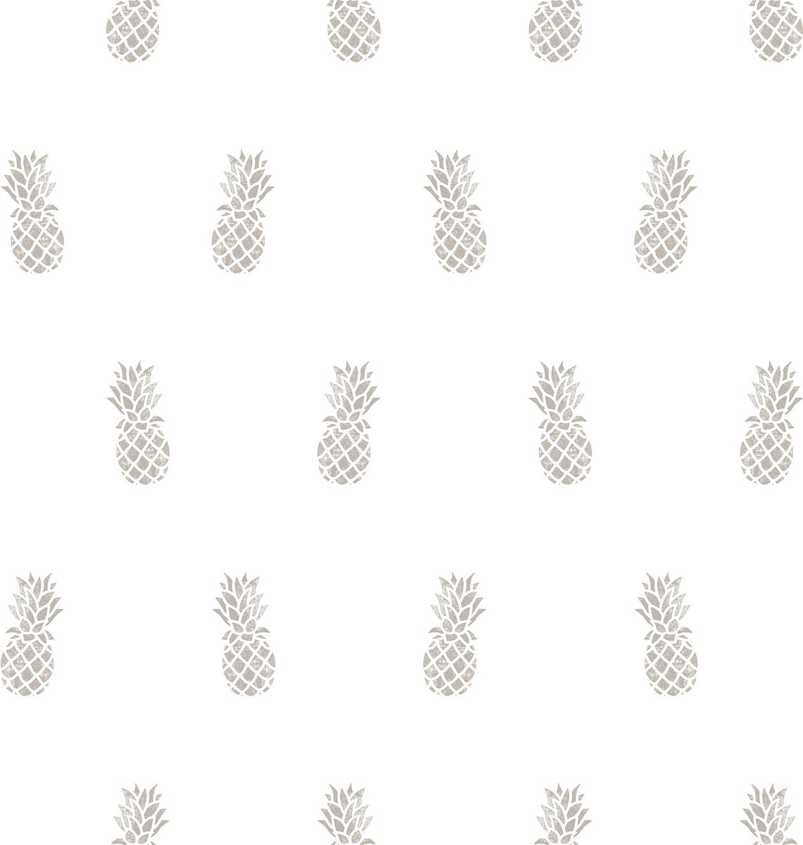 Behang – Ananas – Kinderkamer – Wit Grijs – Modern – Speels – Tropisch – Babykamer – Slaapkamer – Muurdecoratie – 0,53 x 10,05 M – hashtag