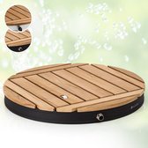Blumfeldt mobiele tuindouche, buitendouche voor de tuin, vloerdouche met 4m waterstraalhoogte, vloertuindouche met houten look voor zwembad & sauna, buitendouche waterdicht, vorst- & UV-bestendig