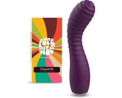 PureVibe® Orgazmik Dikke Geribbelde G-Spot Vibrator - Vibrators voor Vrouwen - Erotiek - Stimulator - Sex Toys voor koppels - Paars