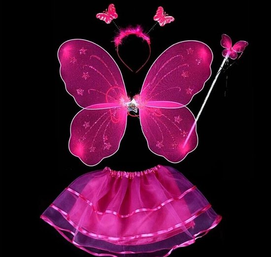 Tutu Donkerroze - Fee Kostuum - Prinsessen Jurk Tutu Donker Roze - Prinsessen Outfit - Prinsesjes Jurkje - Verjaardag Outfit Roze