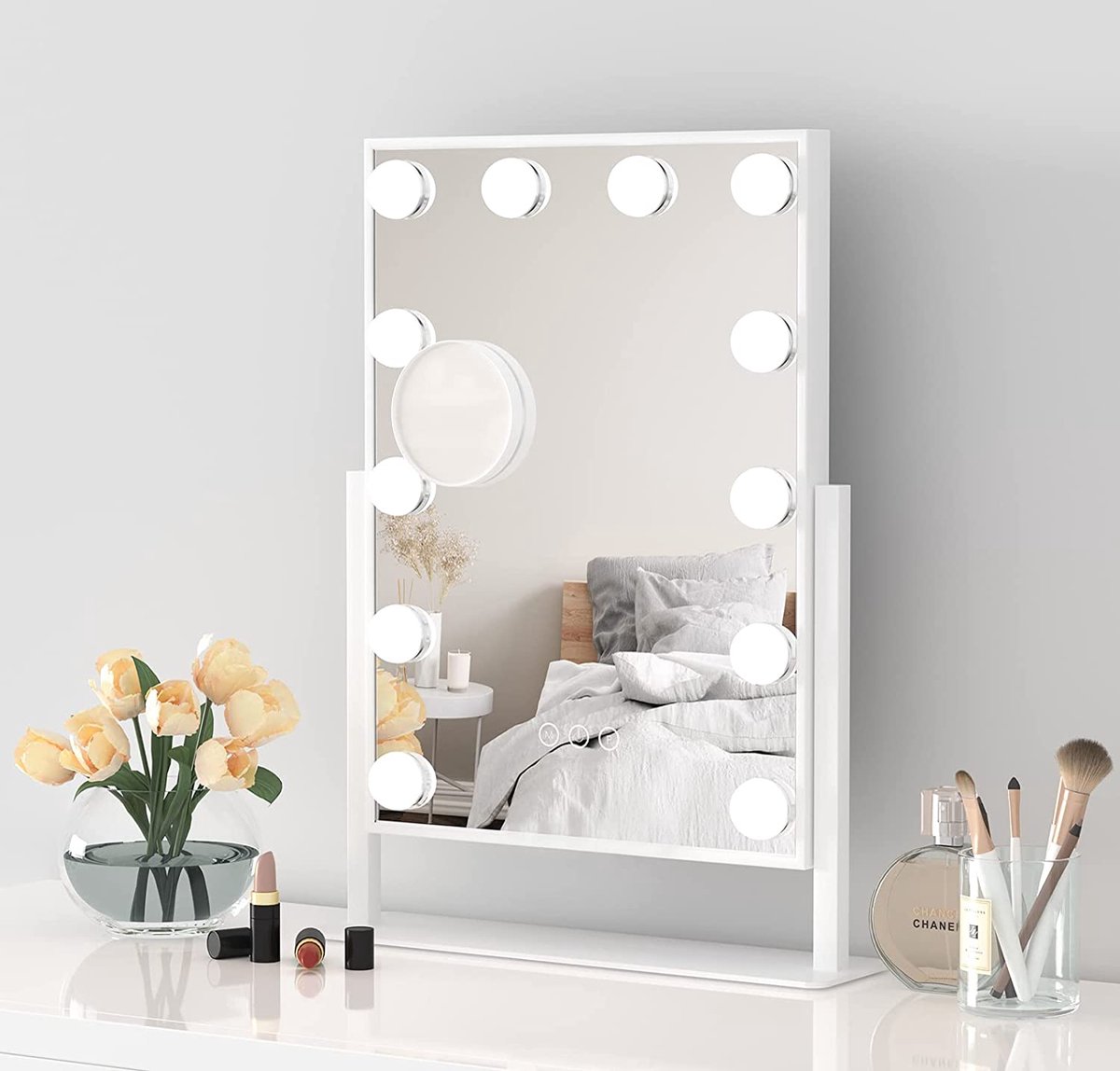 Ulisem Miroir de maquillage de bureau led lumière de remplissage lumière coiffeuse  miroir miroir de bureau