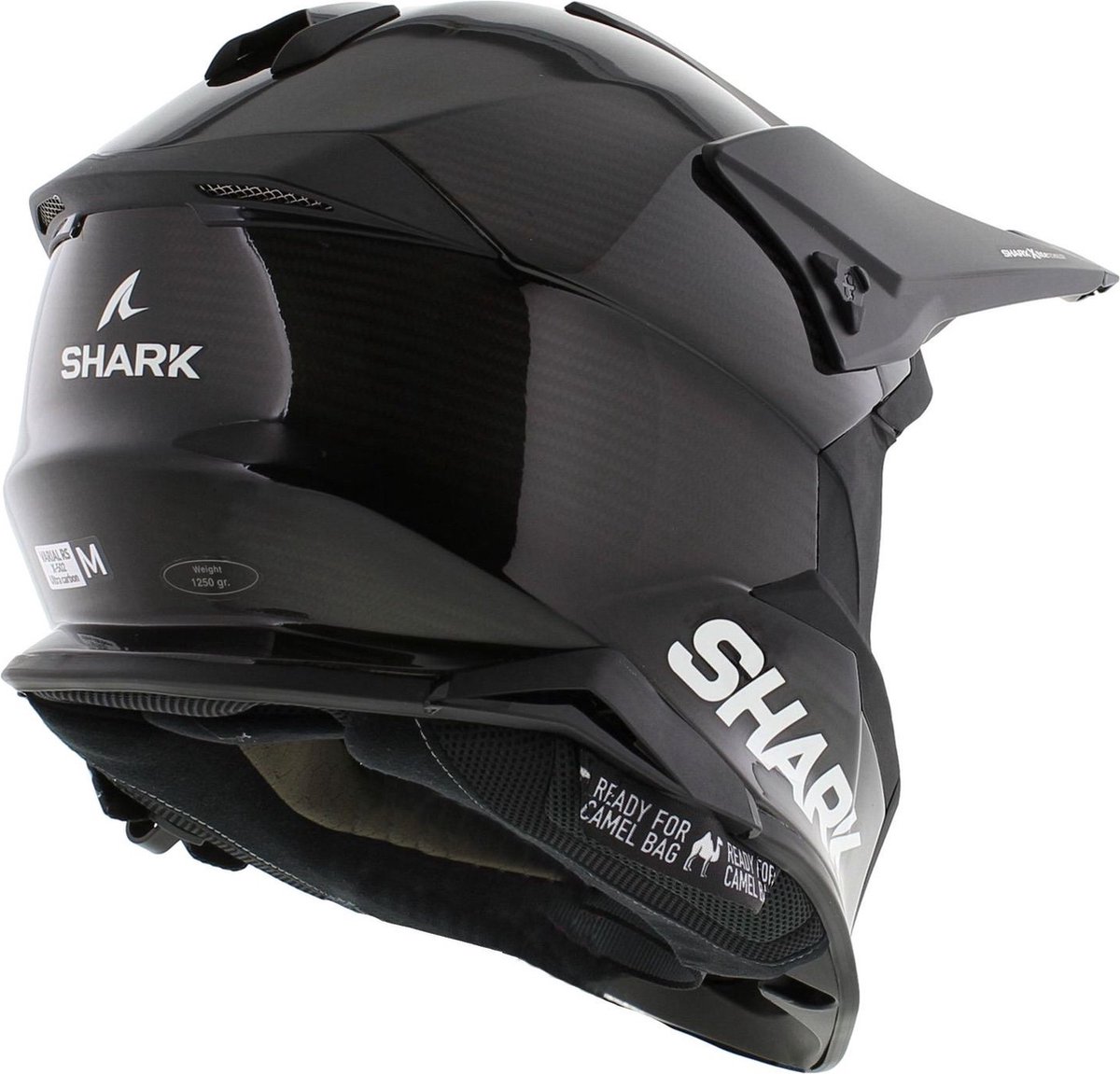 SHARK VARIAL RS CARBON SKIN Motorhelm crosshelm Carbon Wit Carbon - Maat L – foto 5