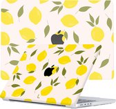 Lunso Geschikt voor MacBook Pro 14 inch (2021-2023) cover hoes - case - Squeezy Lemon