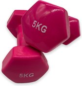 Padisport - Dumbells 5 Kg - Halter - Gewichten Set Halters - Gewichten 5 Kg - Roze - Gewichten - Dumbells - Halters - Gewichtjes 5 Kg