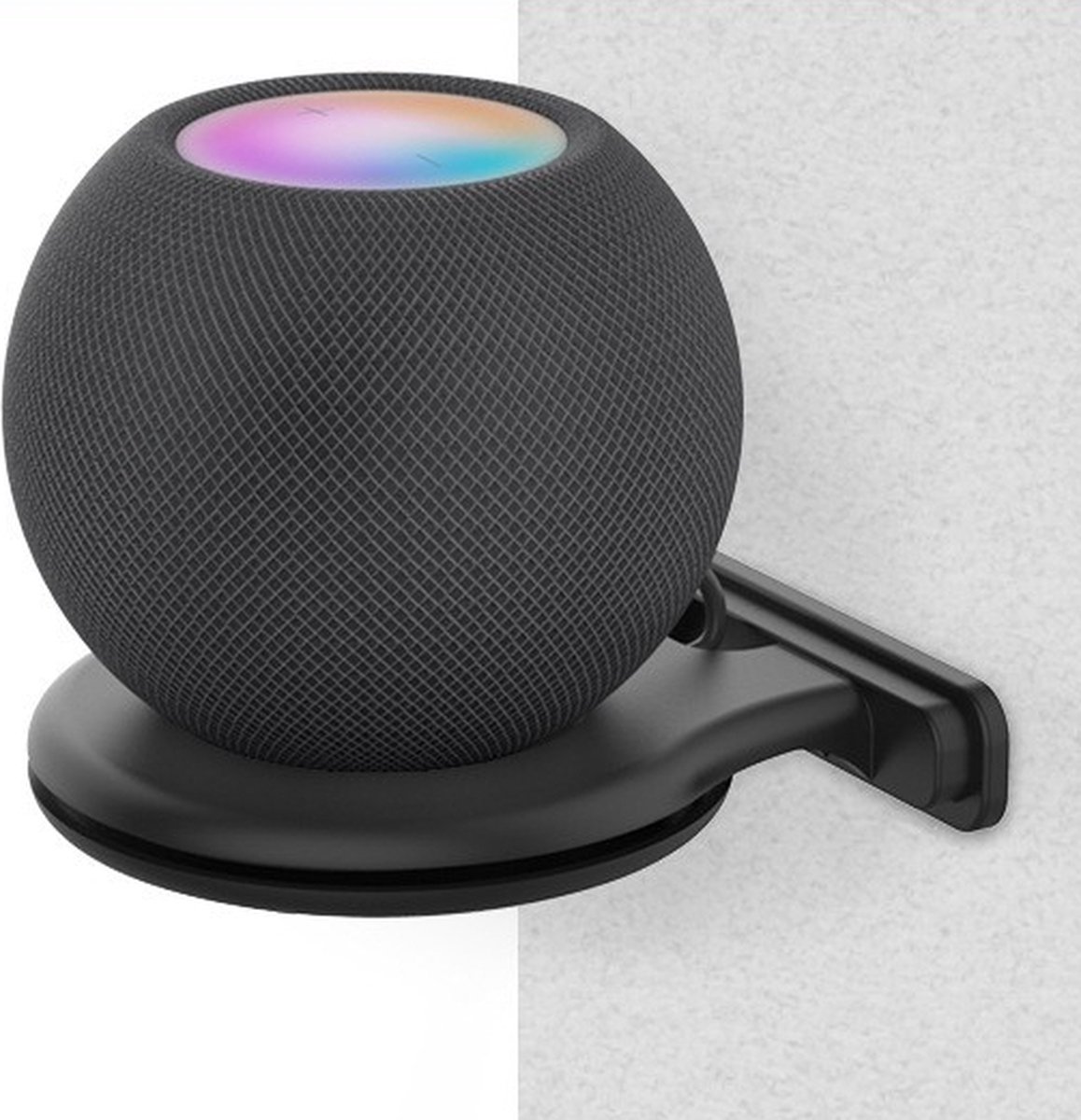 Case2go - Speaker houder geschikt voor Apple HomePod Mini - Wall Mount - Zwart