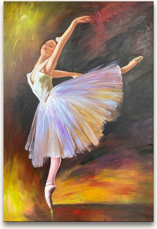 Handgeschilderd schilderij Olieverf op Canvas - Edgar Degas 'Ballerina'