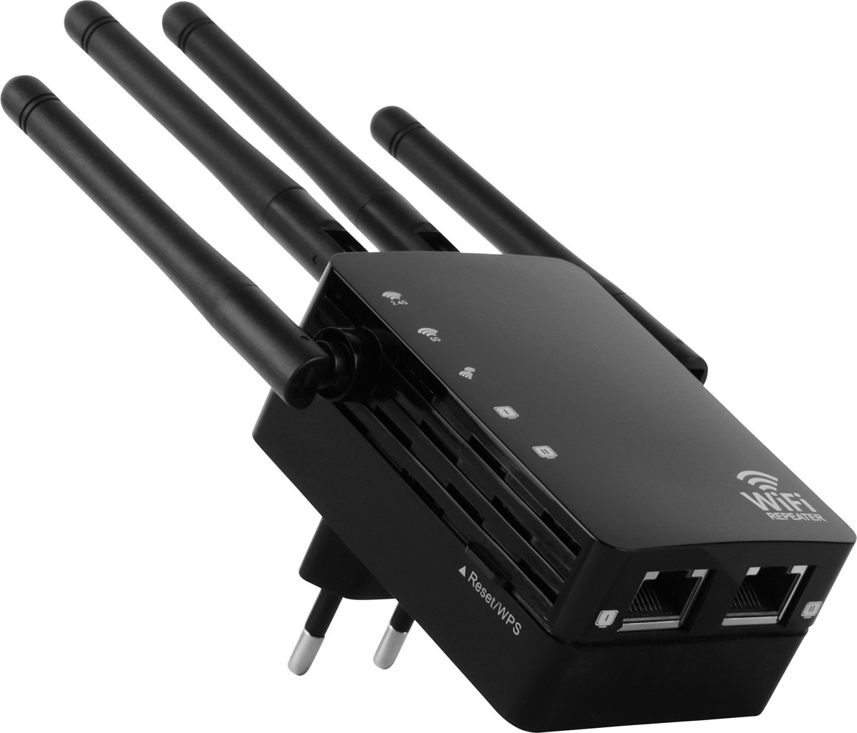 Afbeelding 3 van WiFi Versterker stopcontact - Extreem snel - 1200 MB/S - Zwart- Wifi Repeater - Draadloos - Overal internet - Signaalversterker - Ethernet - Wireless Range Extender