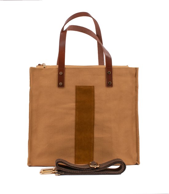 hcanss Canvas Shopper Bag Boodschappentas / Draagtas voor Dames (Noot)