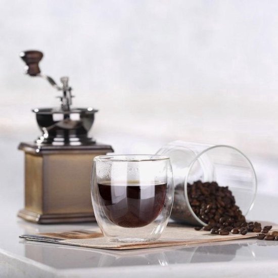 Glasrijk® Theeglazen - Dubbelwandige glazen - 250 ml - 2 stuks - Koffieglazen - Theeglas - Cappuccino glazen - Latte macchiato glazen