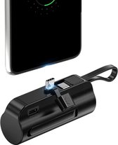 DOUBLE MM - 2 stuks Mini Powerbank - Powerbank Samsung - 5000 mAH - Draadloos - Krachtig En Compact - Kleur Zwart