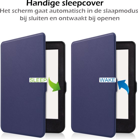 Hoesje Geschikt voor Kobo Nia Hoes Book Case - Hoes Geschikt voor Kobo Nia Hoesje Book Cover - Donkerblauw van Hoesje  — afbeelding 5