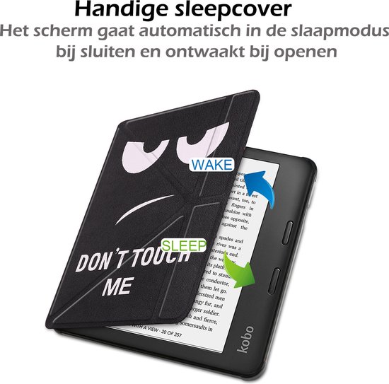 Hoesje Geschikt voor Kobo Sage Hoes Book Case Trifold - Hoes Geschikt voor Kobo Sage Hoesje Book Cover - Don't Touch Me van Hoesje  — afbeelding 5