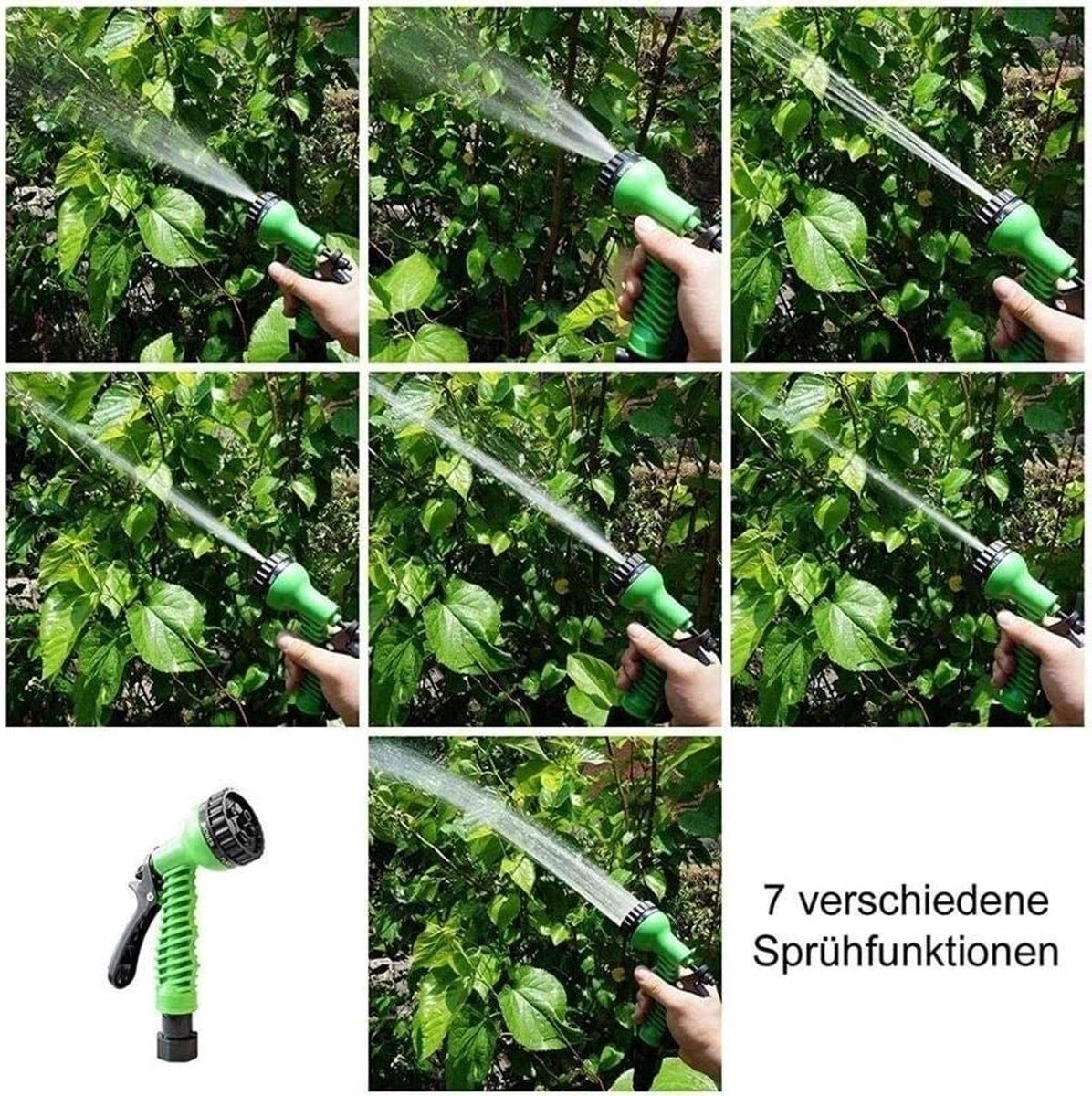 Igoods Rekbare Tuinslang 30 Meter - Tuinsproeier - Spuitpistool - Waterslang Elastisch - Tuinslang Flexibel - Tuin Besproeien - Sproeikop Met 7 Standen - Garden Hose – foto 7