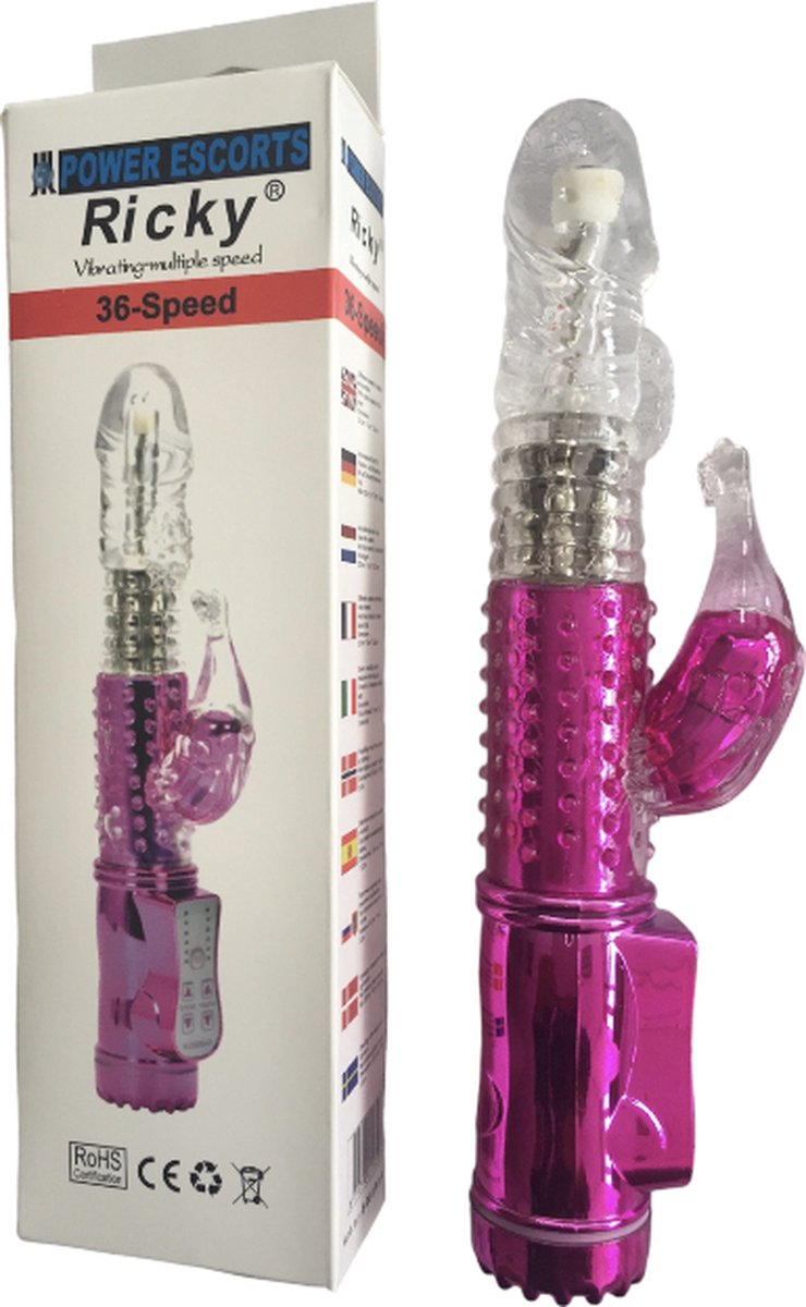 Power Escorts Ricky G Spot Vibrator - Tarzan Vibrator - Rabbit - Roze
