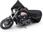 Garage moto Chopper taille L, housse PVC - 250x100x130cm noir, housse moto, housse moto étanche, housse de protection moto