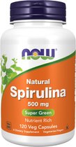 NOW Foods - Spirulina Natural 500mg 120v-caps
