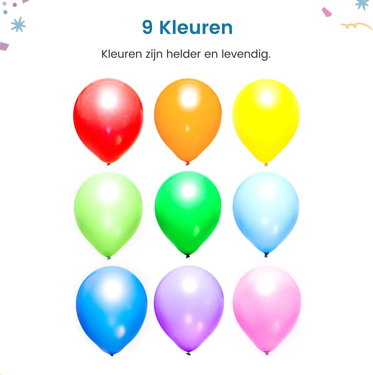 Partizzle 100 stuks Gekleurde Regenboog Latex Ballonnen - Ballonnenboog - Verjaardag / Carnaval Party Versiering - Helium Geschikt - 30 CM — afbeelding 2