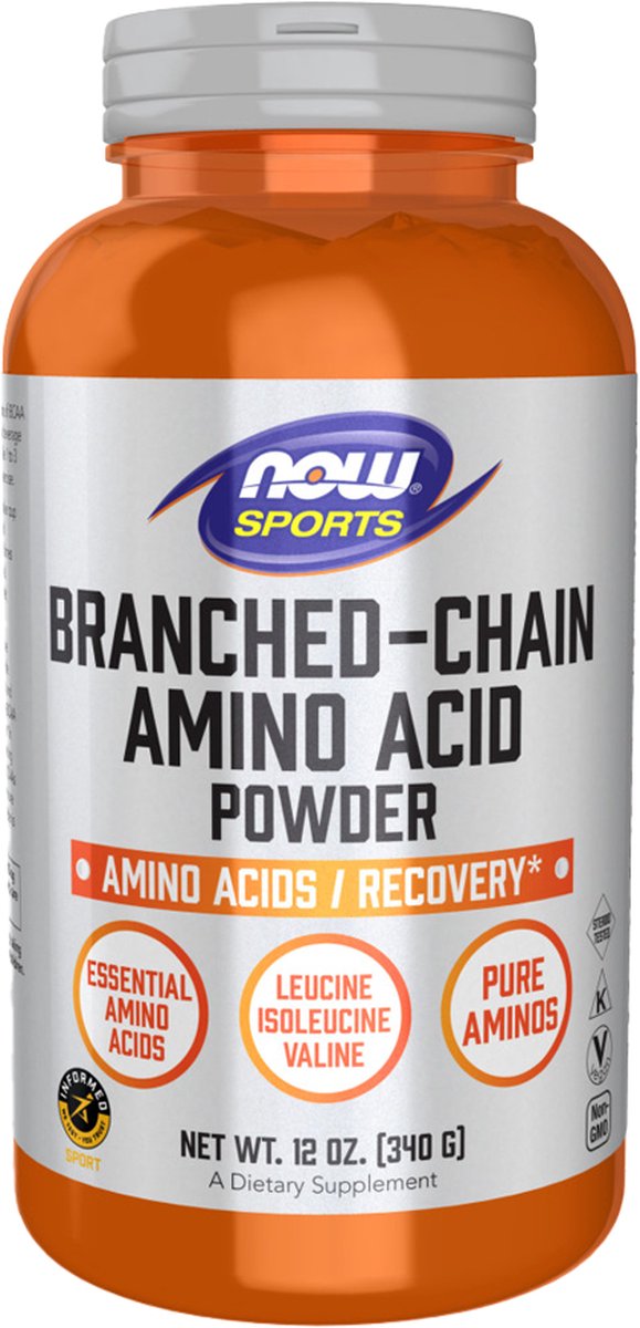 Goedkoopste NOW Foods BCAA poeder met Leucine, Isoleucine en Valine (340 gram