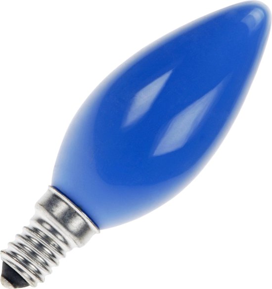 Lampe bougie bleu 25W petit culot E14