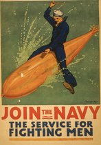Posters Vintage - Navy - Amerika vintage - Vintage poster - Ouderwets - Interieur Design - 51x71 - Geschikt om in te lijsten