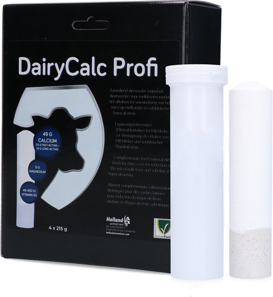 Foto: Dairycalc profi bolus met magnesium vitamine d3 geschikt voor rundvee 4 x 215 gram