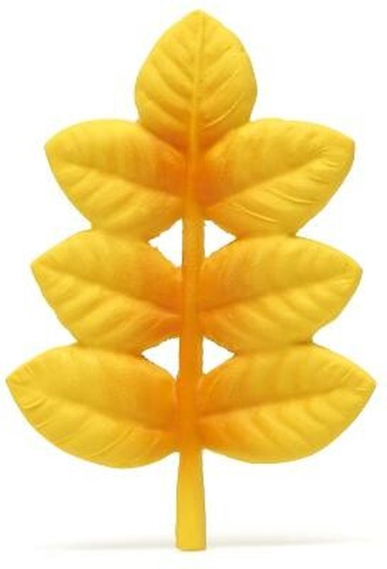 Lanco rubberen bijtspeeltje - Gouden Blad - geel