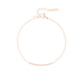 OOZOO Jewellery - rosé goudkleurige armband met strass steentjes - SB-1029