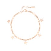 OOZOO Jewellery - rosé goudkleurige armband met sterretjes - SB-1017