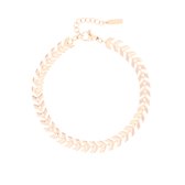 OOZOO Jewellery - rosé goudkleurige armband met V-schakel - SB-1008