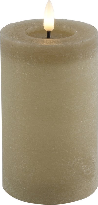 Coulement de bougie de talon LED Rustique 12,5 cm - beige
