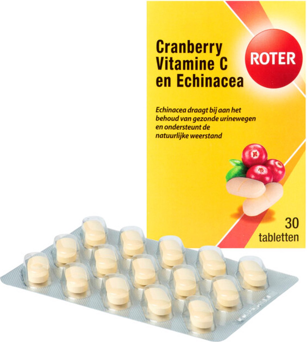 Roter Cranberry Vitamine C en Echinacea - 2 x 30 tabletten - Voordeelverpakking