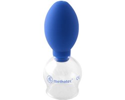 Professionele massage glas cup voor cupping met regelbare zuigkracht 2 kleps vacuumpomp 5 cm