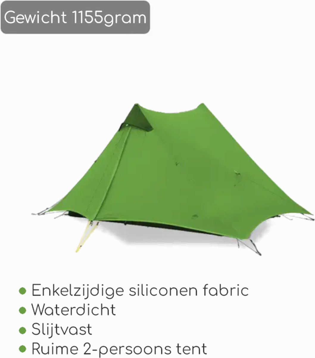 3F UL GEAR® Lanshan 2-persoons Tent - Ultra Lichtgewicht - 4 seizoenen  trekking tent -... | bol.com
