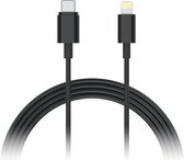 XLayer - Metallic Type C (USB-C) naar Apple Lightning Kabel 1m - (Snel Opladen 3A/USB 2.0) Smartphone-Kabel, USB Type C, Apple Lightning - Zwart