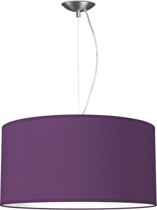 Home Sweet Home hanglamp Bling - verlichtingspendel Deluxe inclusief lampenkap - lampenkap 50/50/25cm - pendel lengte 100 cm - geschikt voor E27 LED lamp - paars