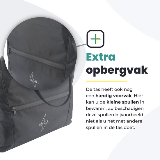 Voltano Shopper - Enkele Fietstas - Zwart - 100% Waterdicht - 19 Liter — afbeelding 5