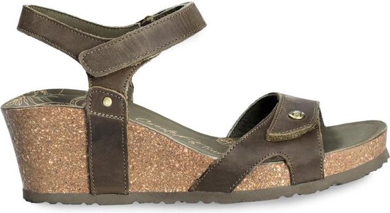 Panama Jack Julia Basics Dames Sandaal - Kakhi - Maat 38 | bol.com